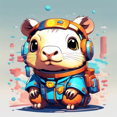 Cyborg Capybara Seal Hybrid Organism, Adorable Cute Masterpiece, Best 