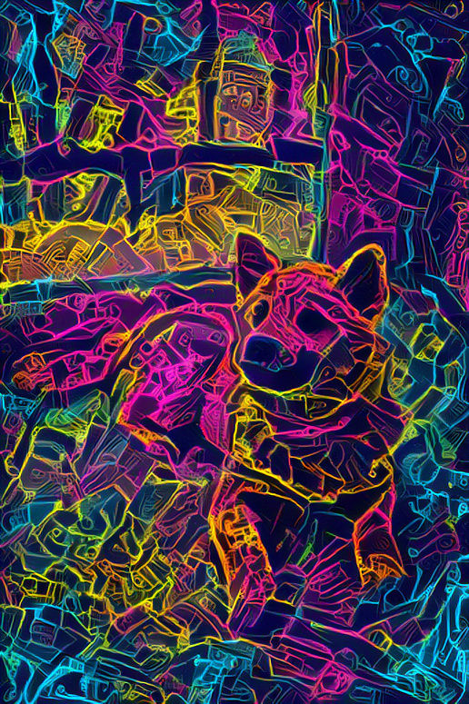 neon dog