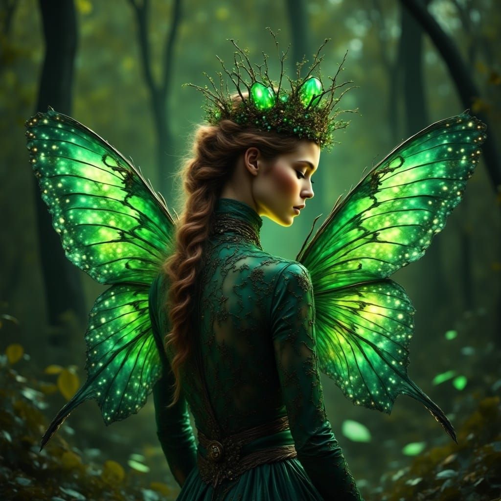 Vibrant green beauty princess Fairy