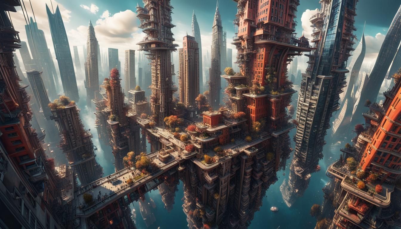 Upside Down City  by @Charlotte