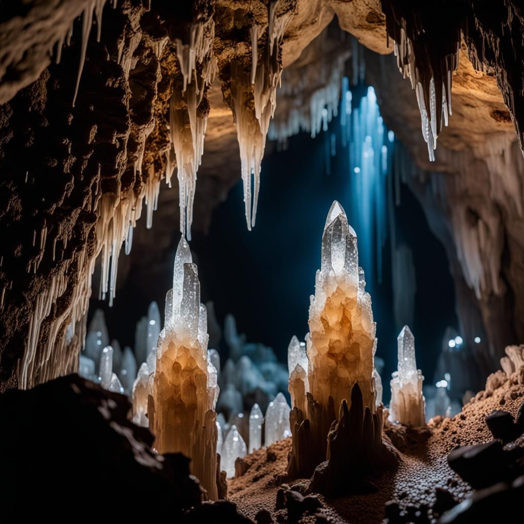 deep inside the crystalline caves