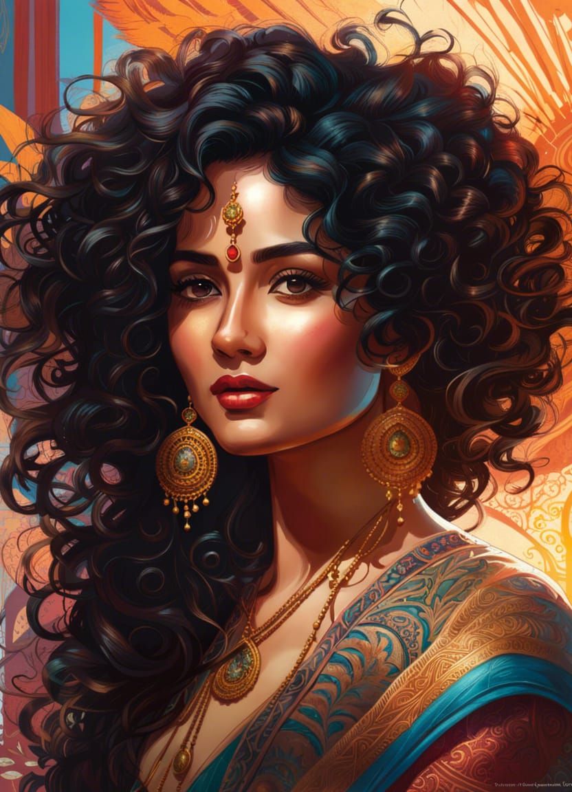 Curls That Twirl, A Portrait With A Swirl