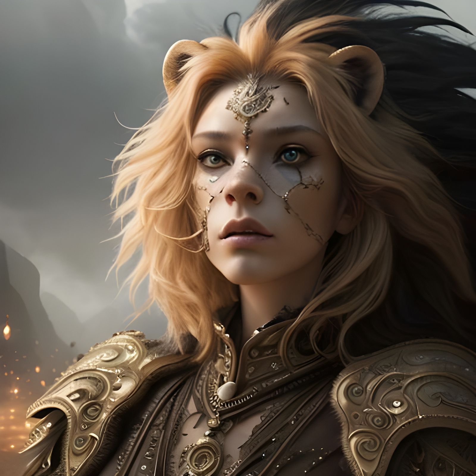 Humanoid Lion - AI Generated Artwork - NightCafe Creator