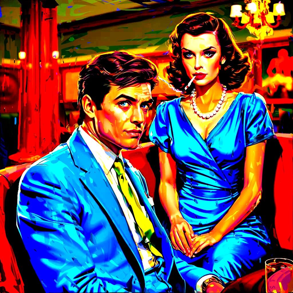 Private Investigator Philip Marlowe and his future wife, Lin...