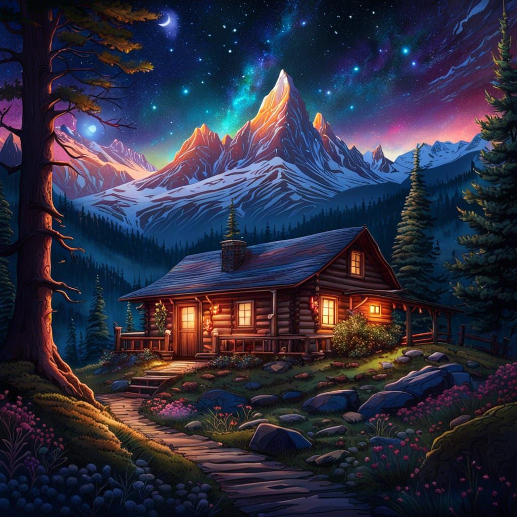 The lights of the mountains  by @Castorix