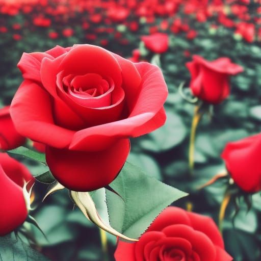 red rose flower, hd