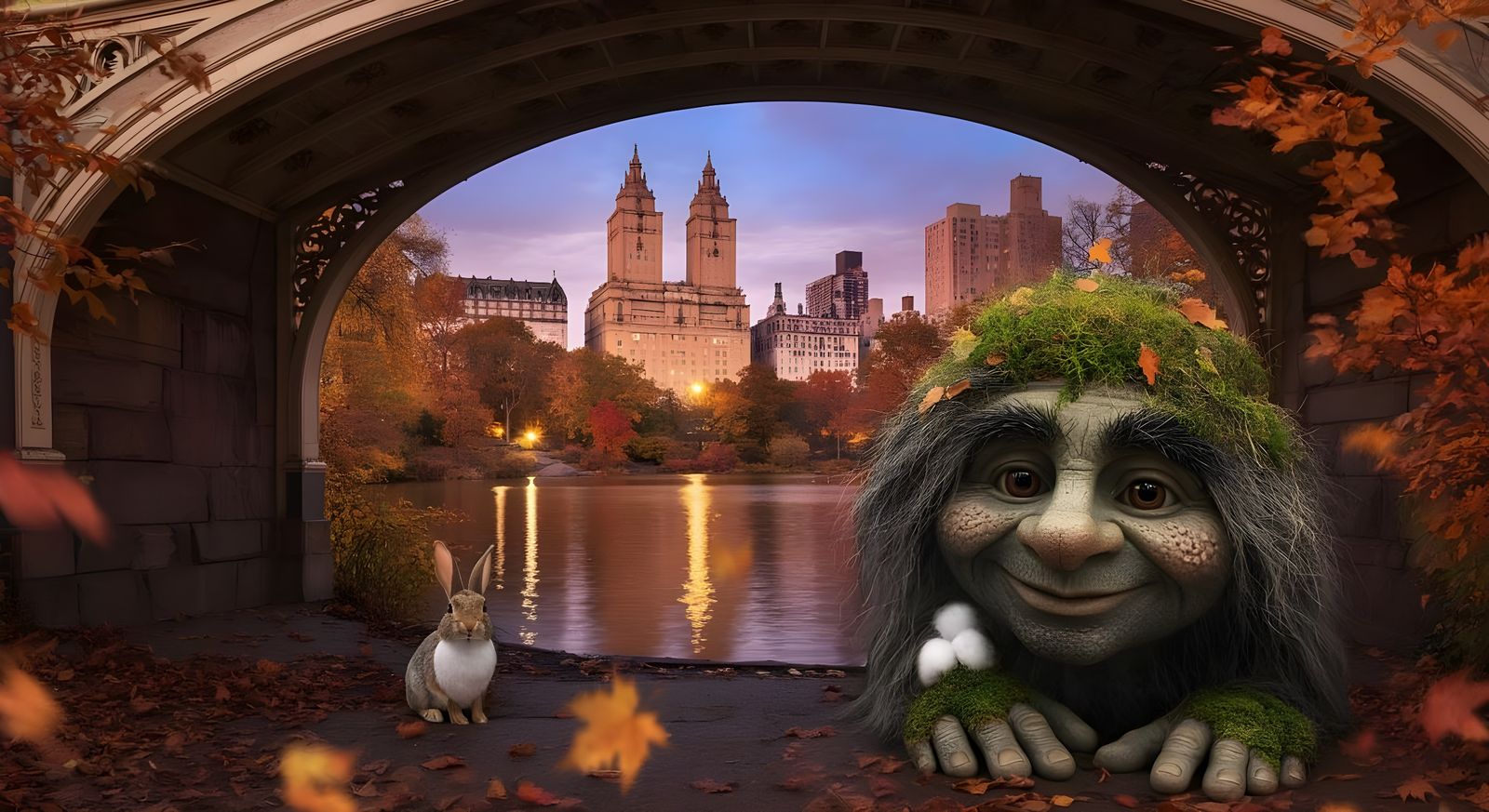 Troll Guardian of the Lake in Central Park  by @Gary Murakami