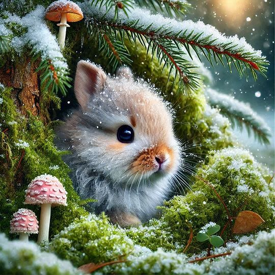 bunny´s first snow
