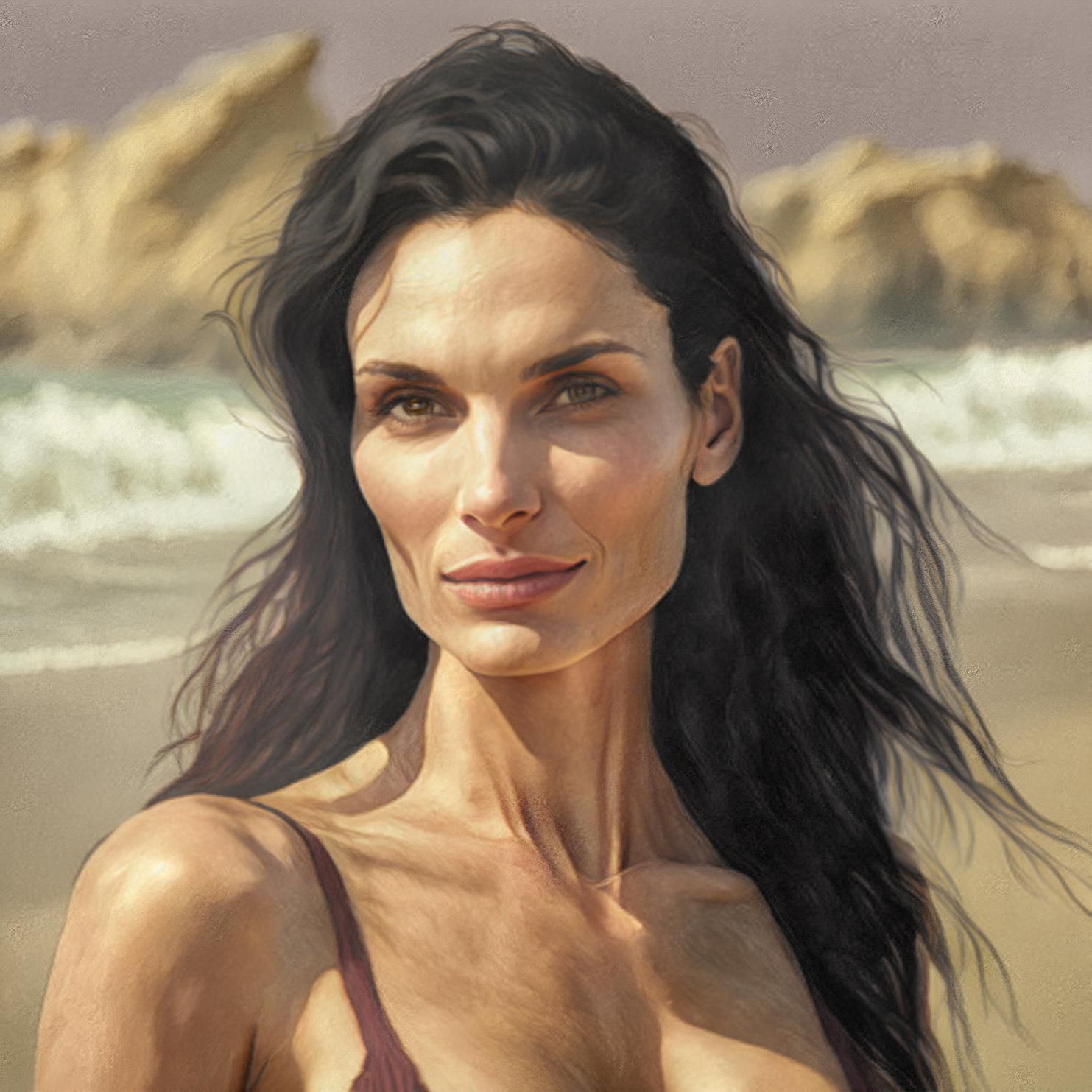 Famke at the Beach