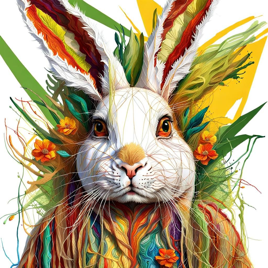 Sewing Box Rabbit - AI Generated Artwork - NightCafe Creator