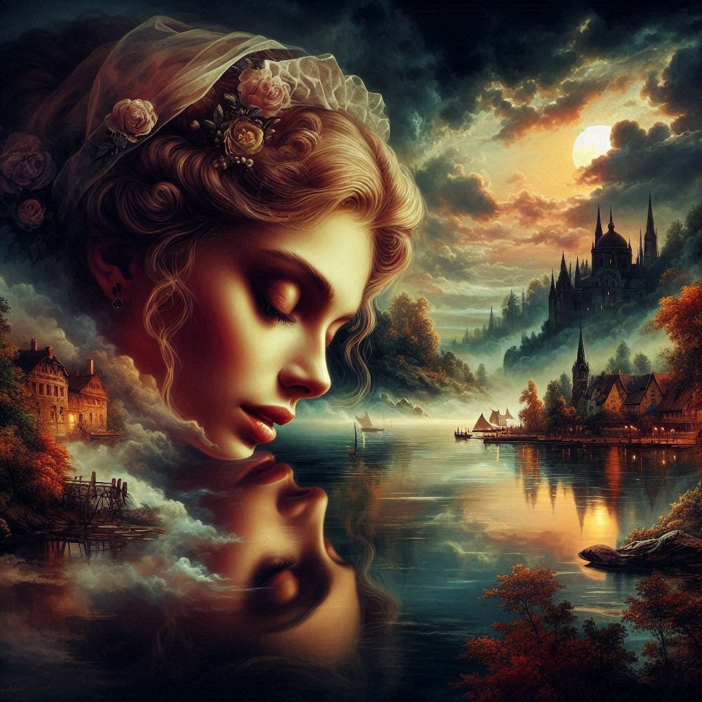 Enchanted Reflections: The Lady's Ethereal Echo