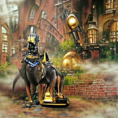 Anubis Thomas Kinkade steampunk