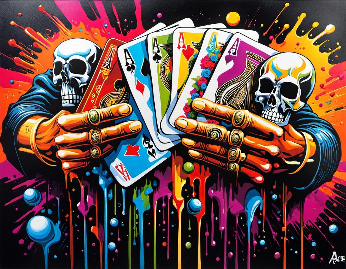 "Full House : Aces & Eights. A Deadman's Hand" maximalism, b...