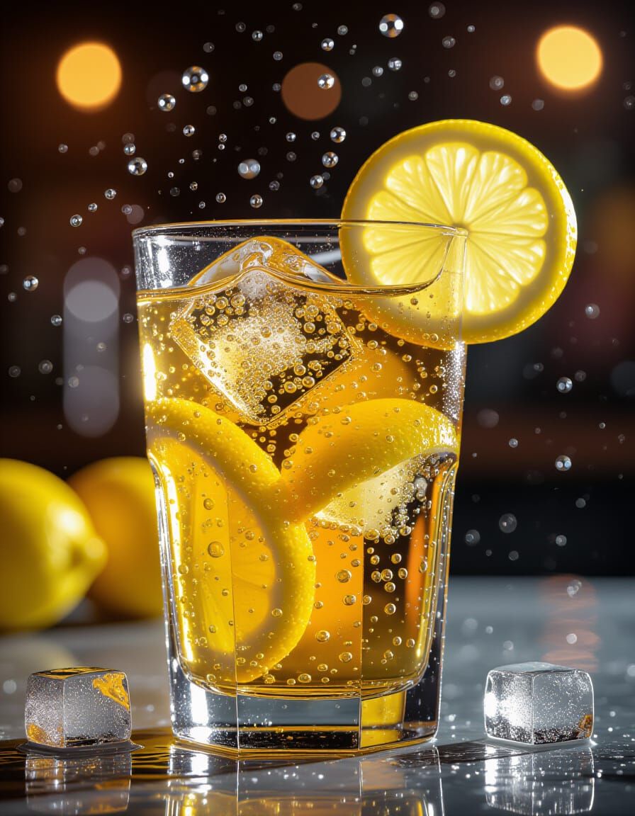 Air bubbles in a glass of Soda  by @Tatti