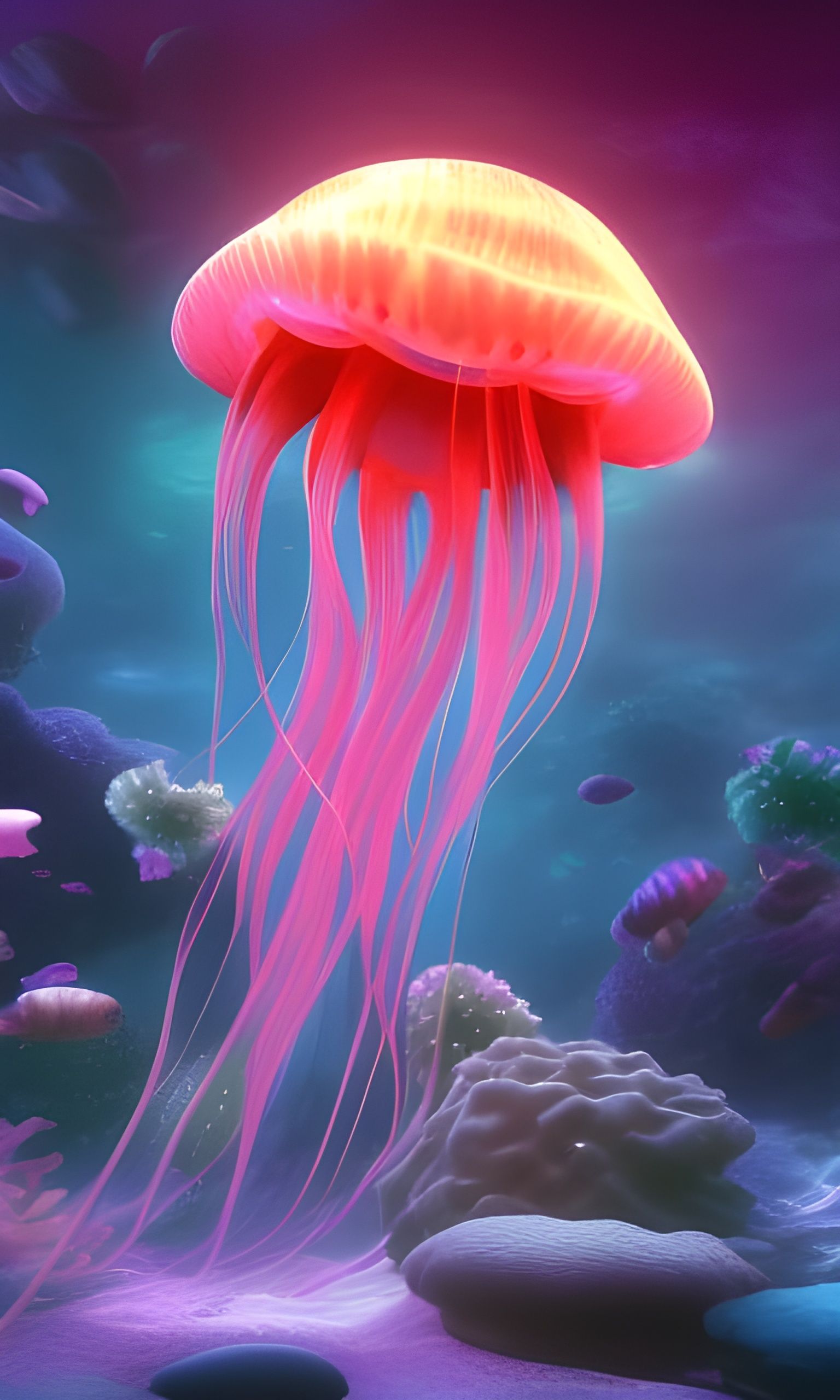 Beautiful jellyfish - AI Generated Artwork - NightCafe Creator