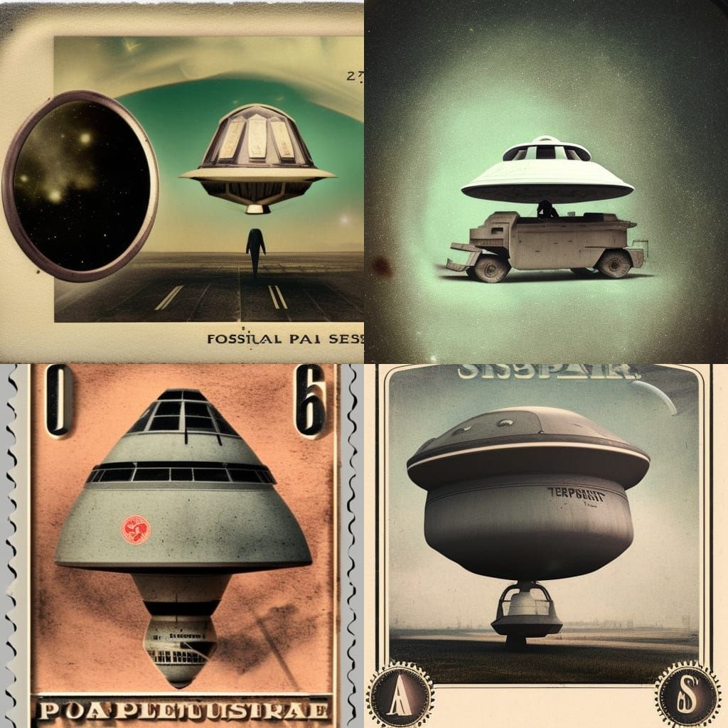 UFO Postage Stamp
