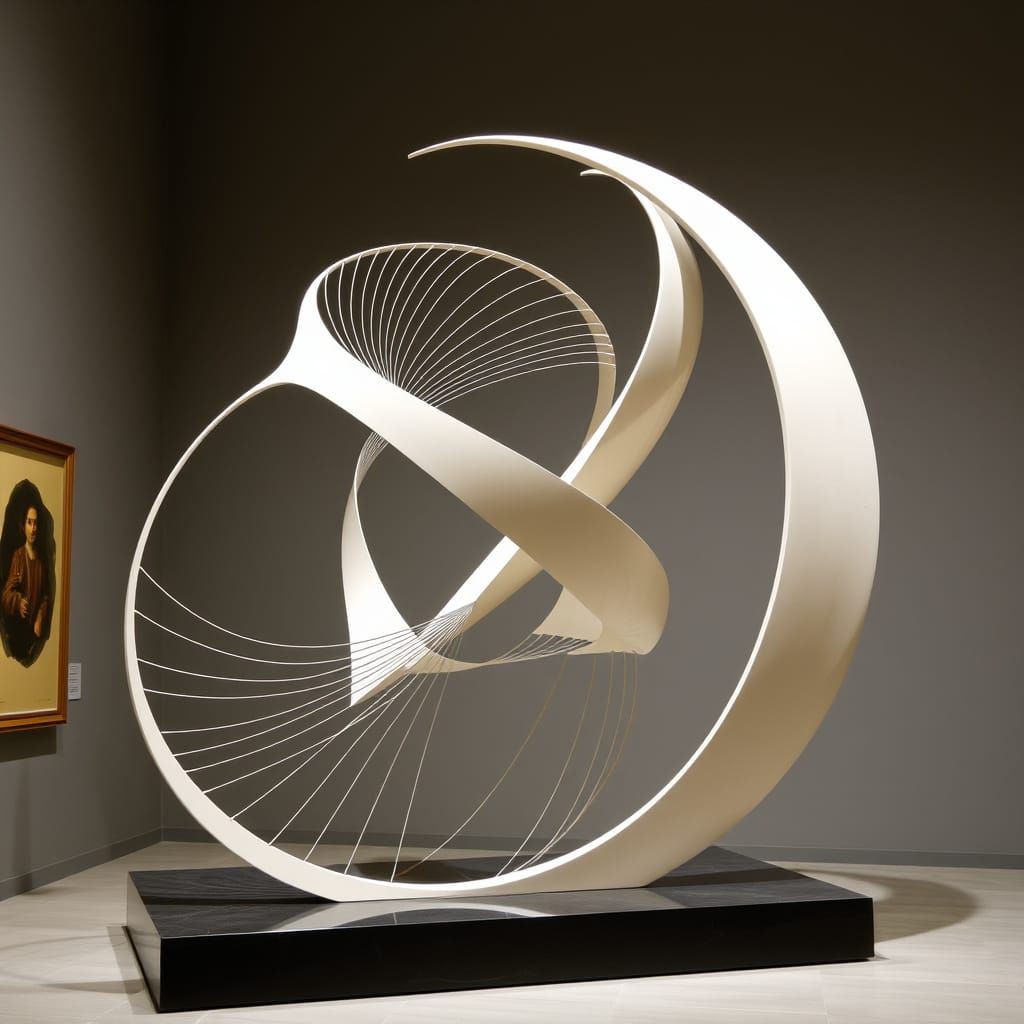 A sculpture by Naum Gabo and M.C. Escher and Alexander Calder  by @Staircase Flash