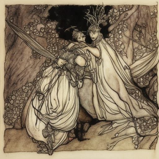 Arthur Rackham AI Generated Artwork NightCafe Creator   GOioT2o3IXF0od9IH84O  1  2jes4 