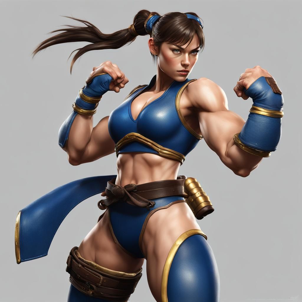 Chun-li fused with Laura Croft.  by @O