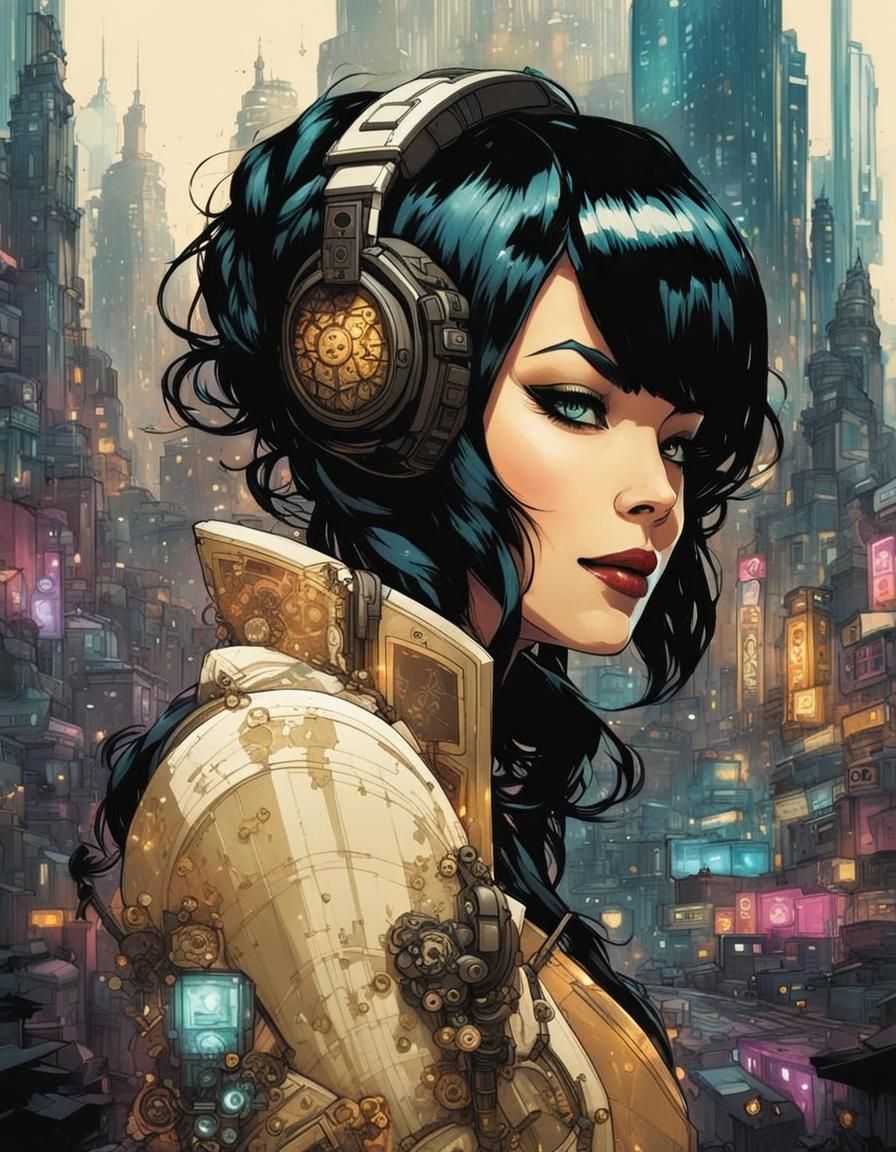 City Girl  by @Robot Librarian