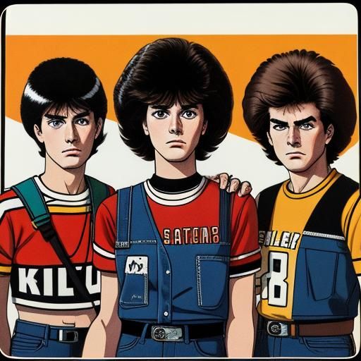 1980s teenagers looking grumpy.