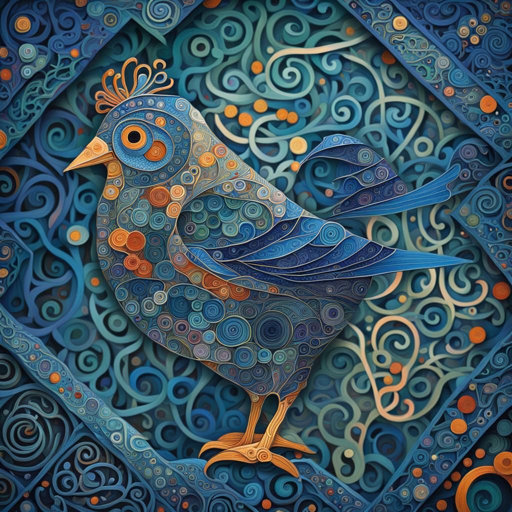 pastel colors, dark outlines, close-up portrait, highly detailed, intricate motifs, organic tracery, perfect composition, digital painting,...