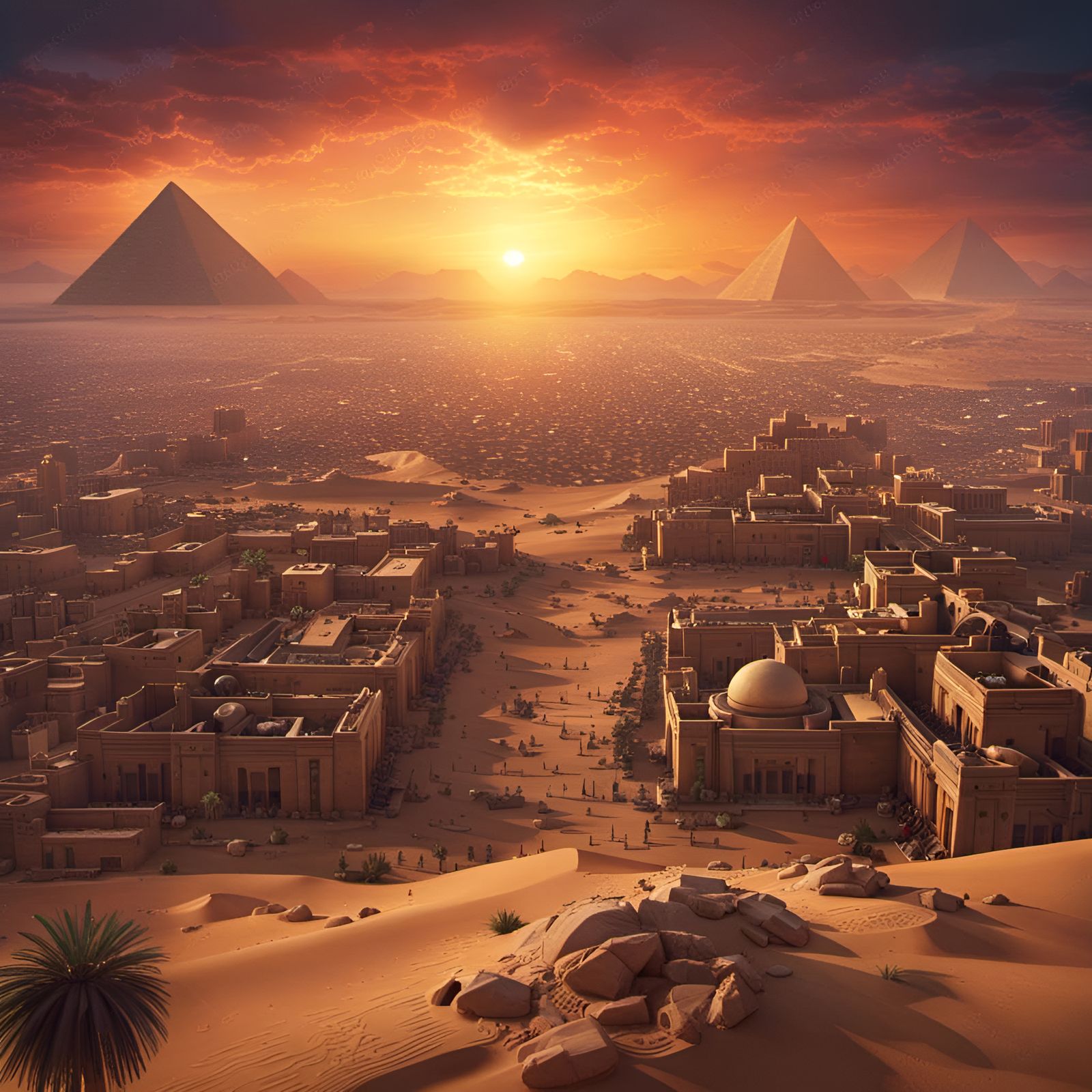 Egyptian sunset  by @Artist