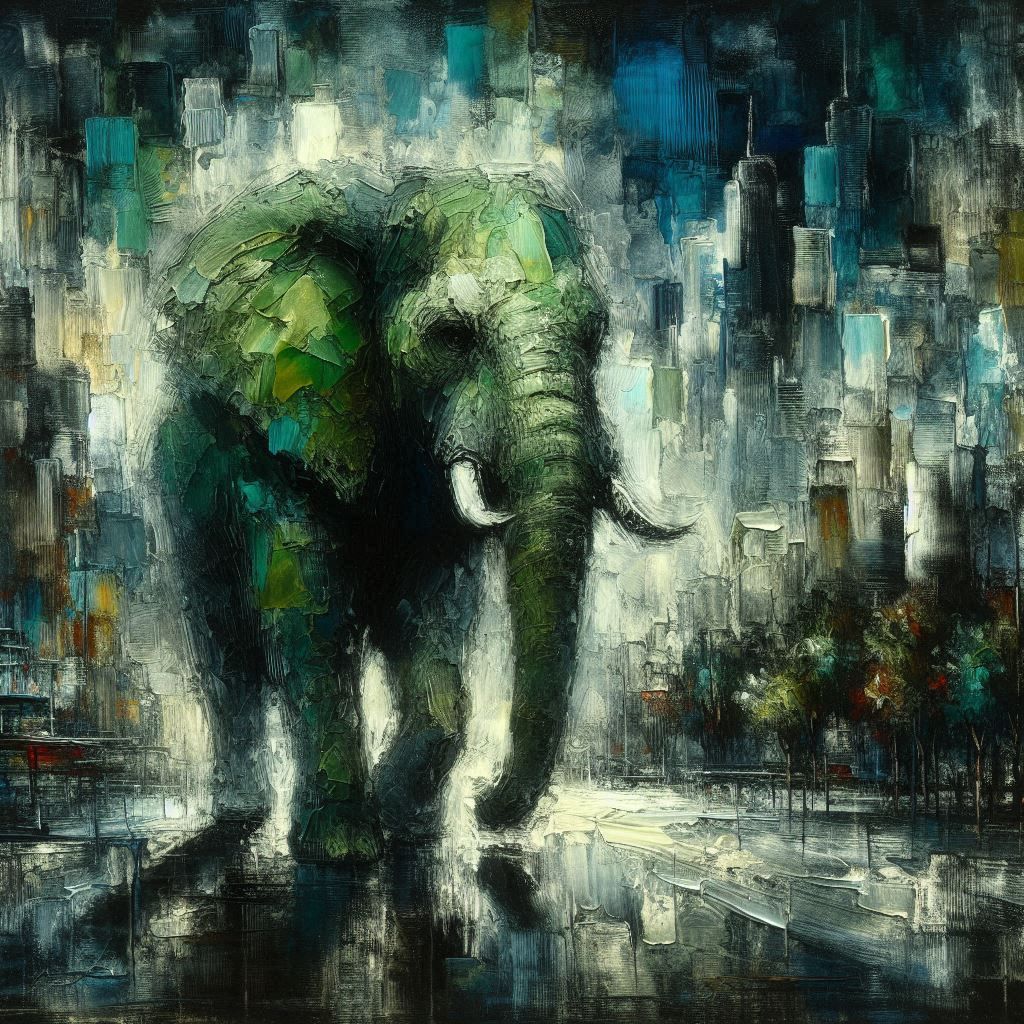 Green elephant