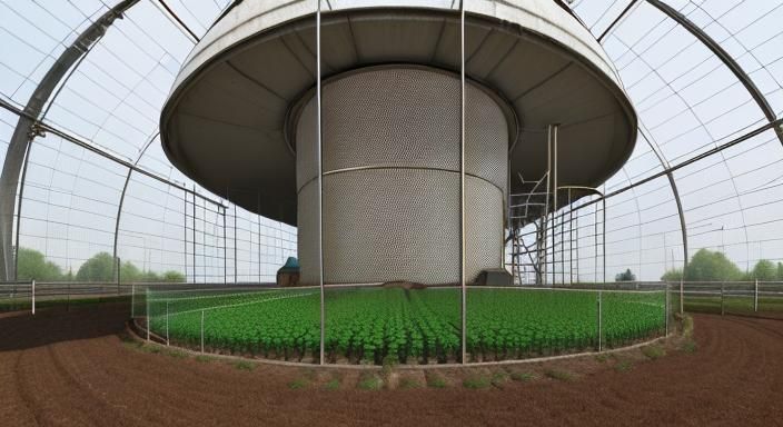 open-screen mesh mushroom-farm-growing farm silo