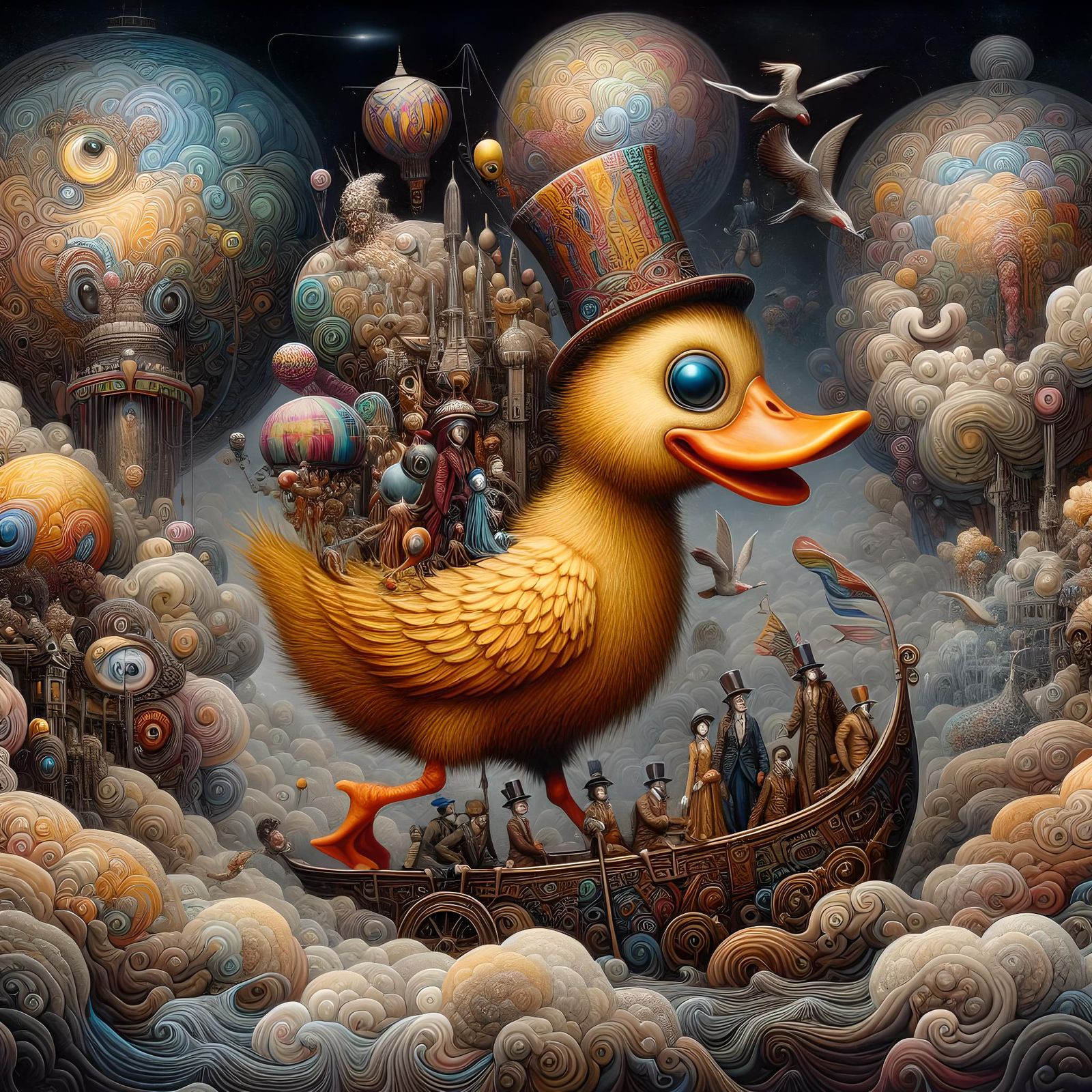 Ducky in a Surreal, Kafkaesque Dream