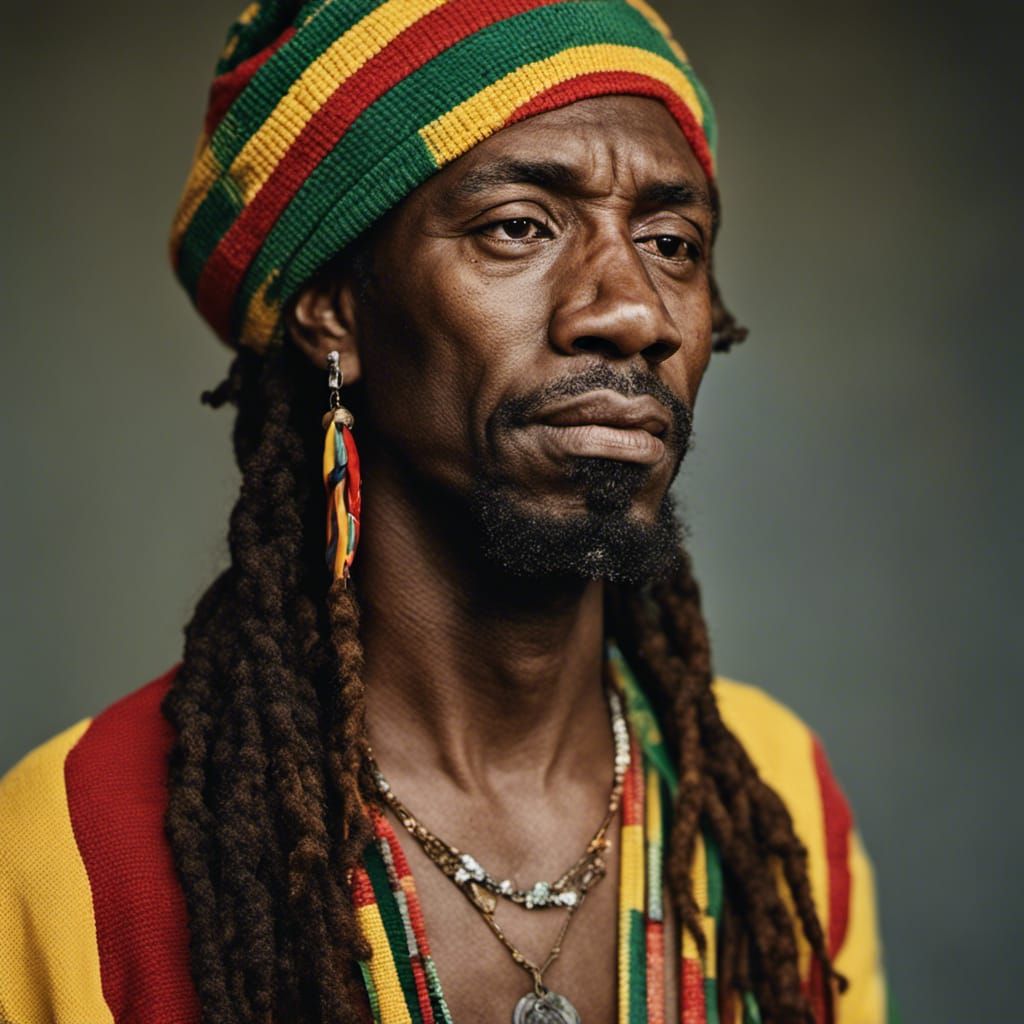rasta man with locs crying - AI Generated Artwork - NightCafe Creator