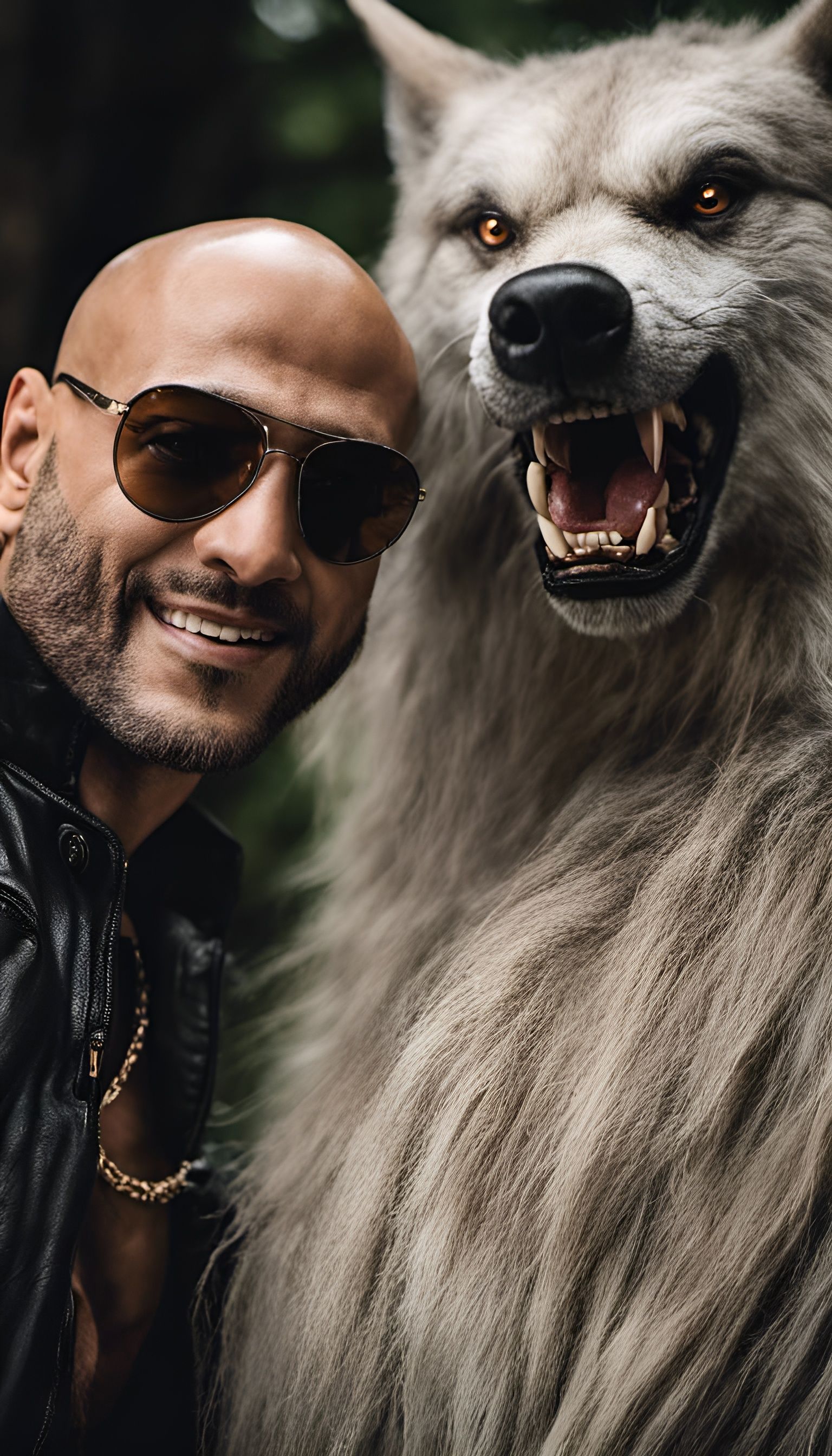 Selfie with a were(weird)wolf  by @One That Hesitate