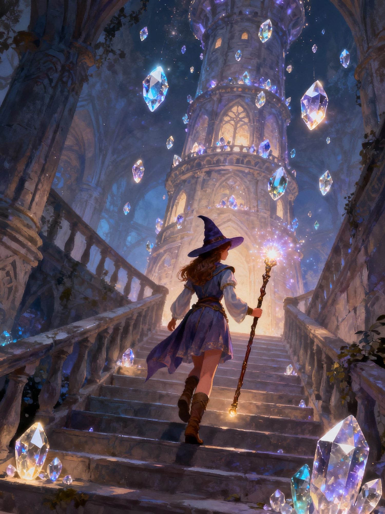 In the tower of crystals