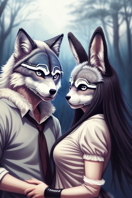 Wolf And Bunny human hybrid