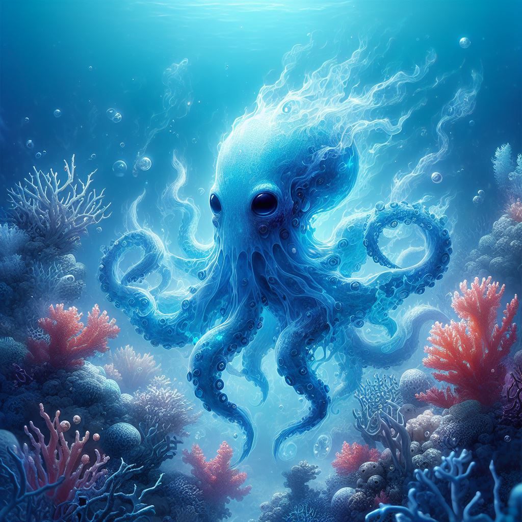 Blue octopus