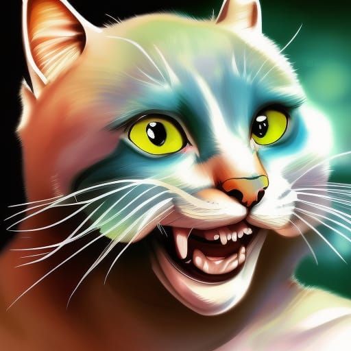 Laughing Cat - AI Generated Artwork - NightCafe Creator