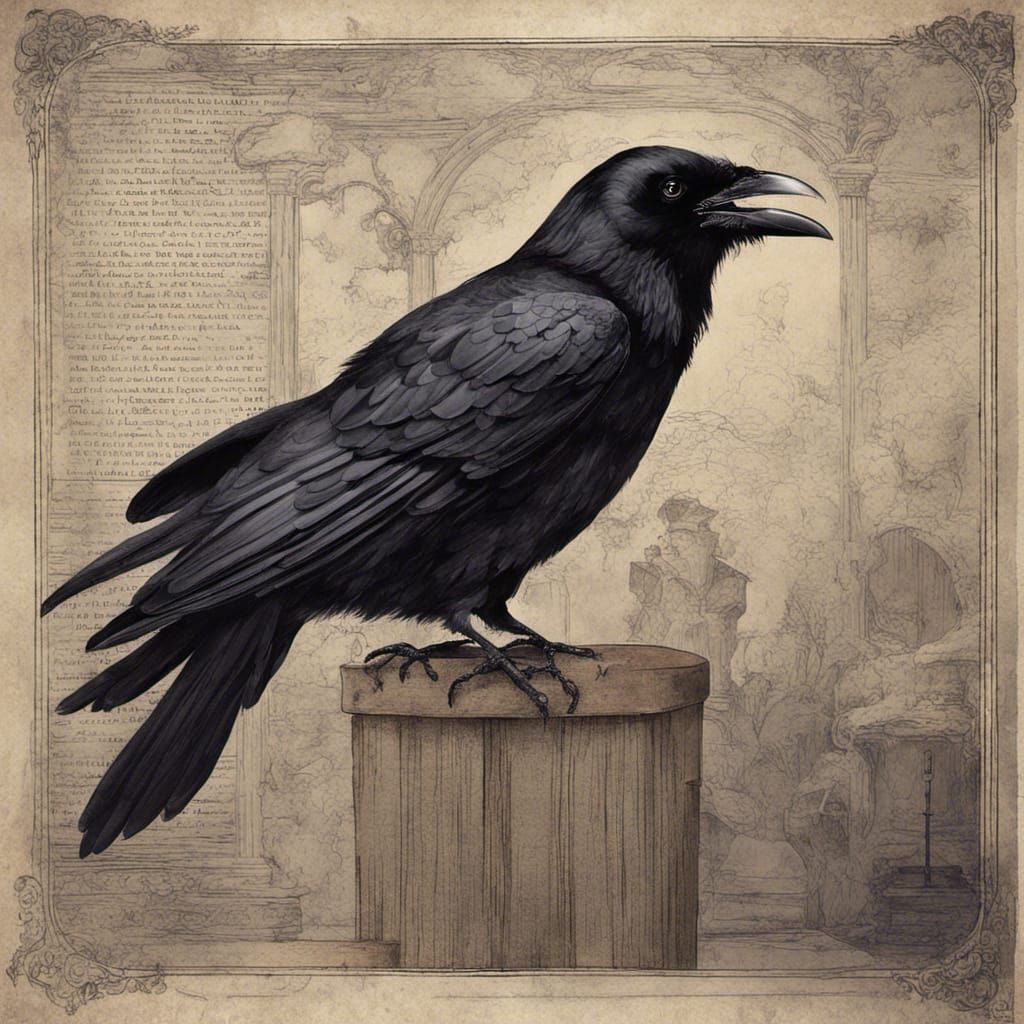 The Raven - Ai Generated Artwork - Nightcafe Creator