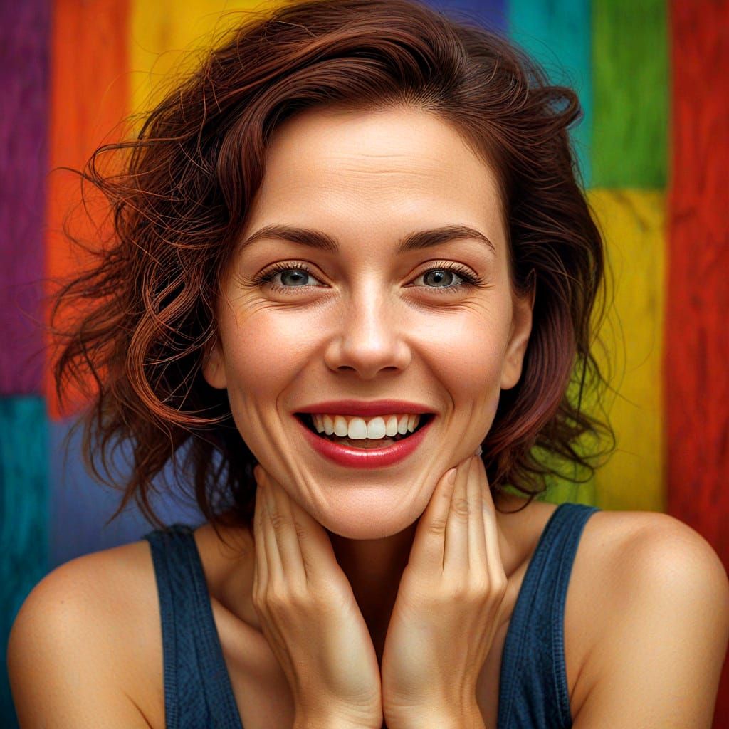 Vibrant Woman in Rich Colors