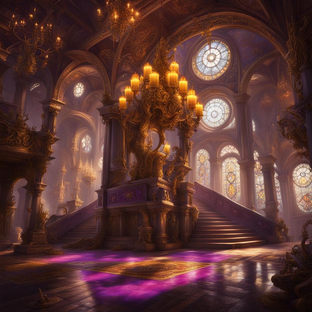 Hyperdetailed Dark Fantasy Landscape in Volumetric Lighting