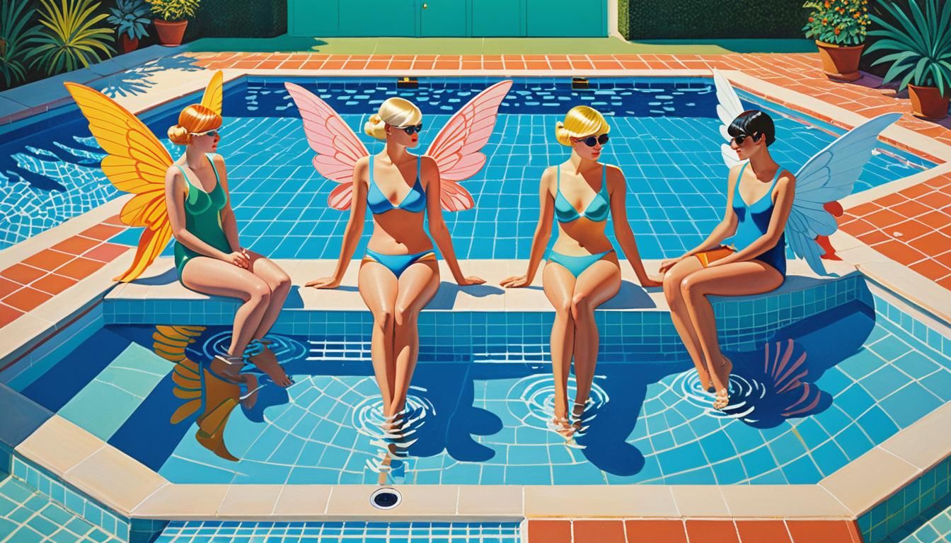 Fairy pool party with a friend