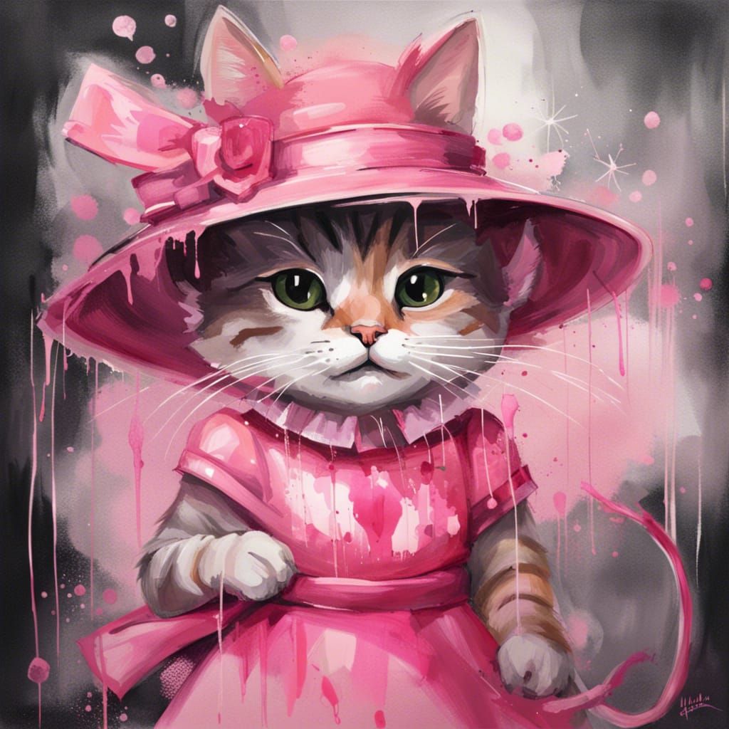 a cat wearing a dress