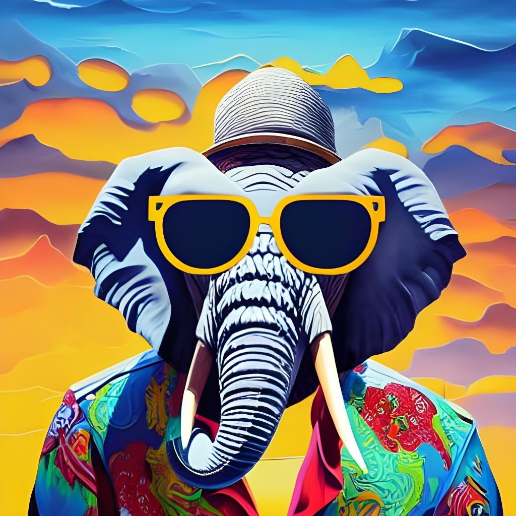 Psychedelic Elephant