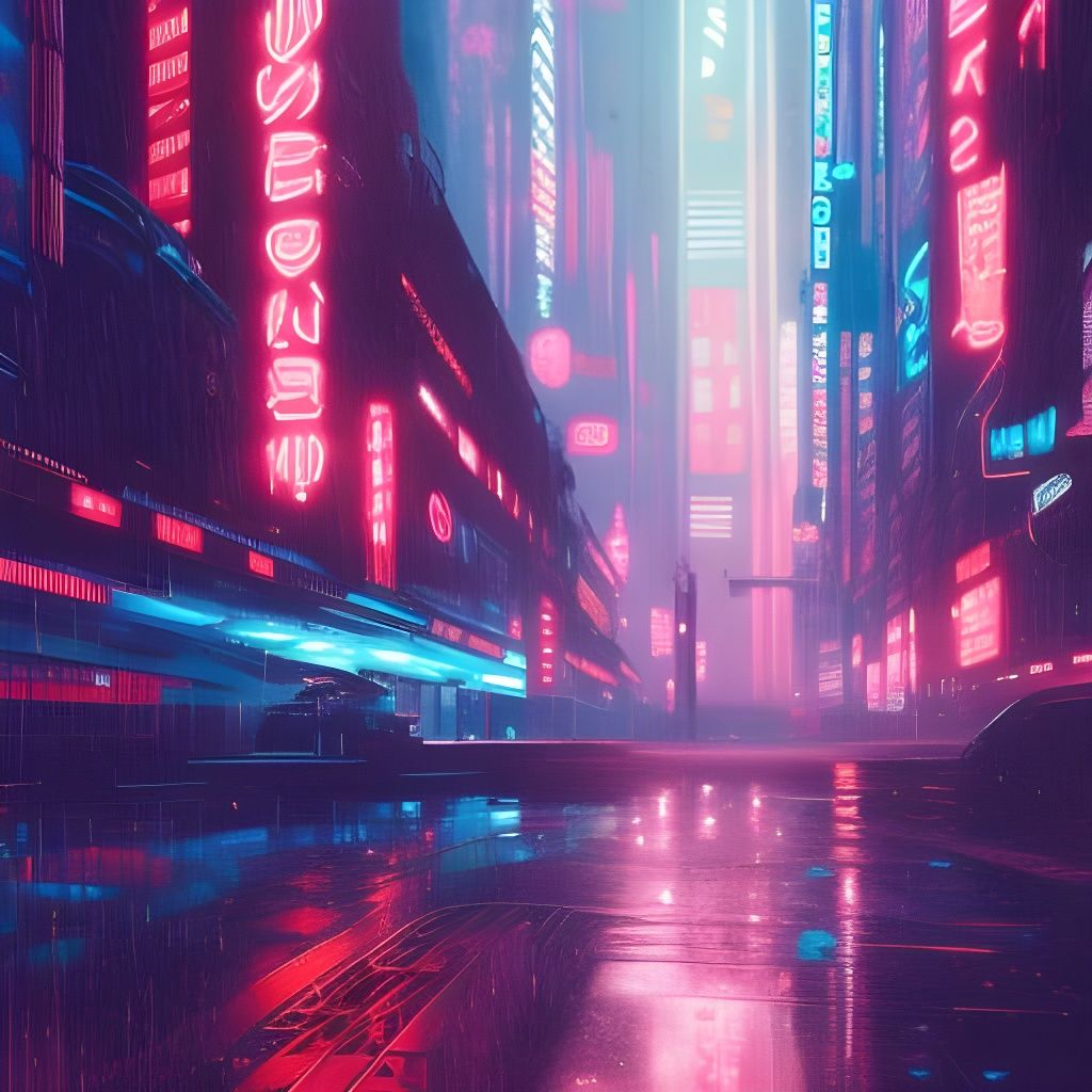 Purple City - AI Generated Artwork - NightCafe Creator