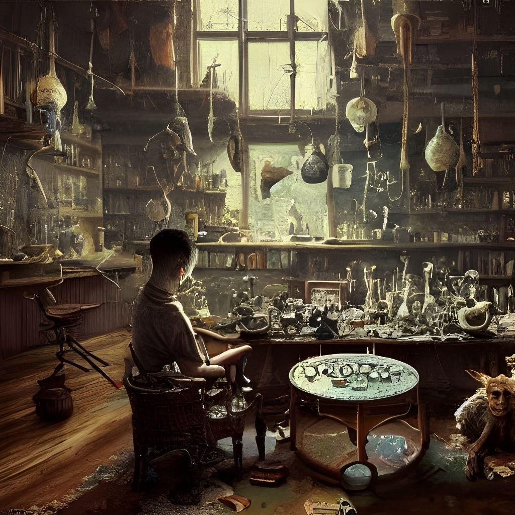 old-school-living-room-teeth-on-the-table-ai-generated-artwork