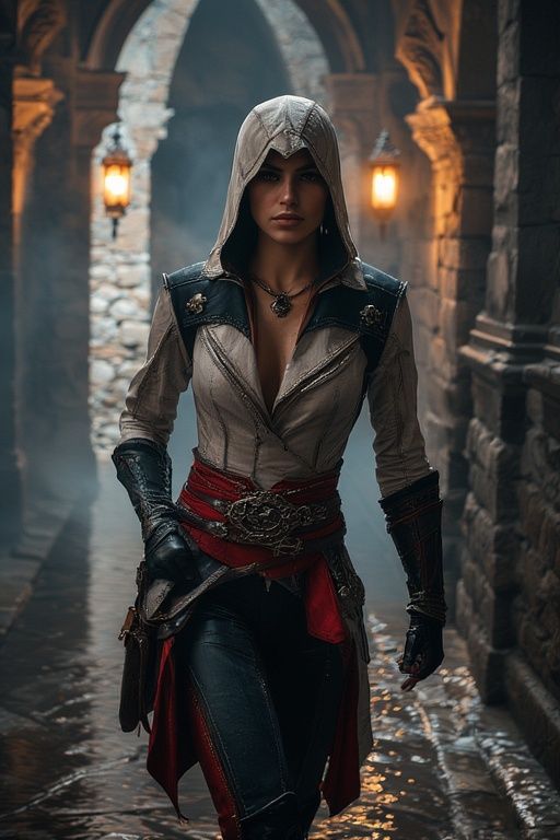 LARA CROFT IN ASSASSIN'S CREED.