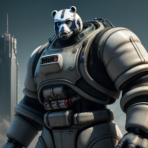 Closeup Mechca-Badger the Michelin Man