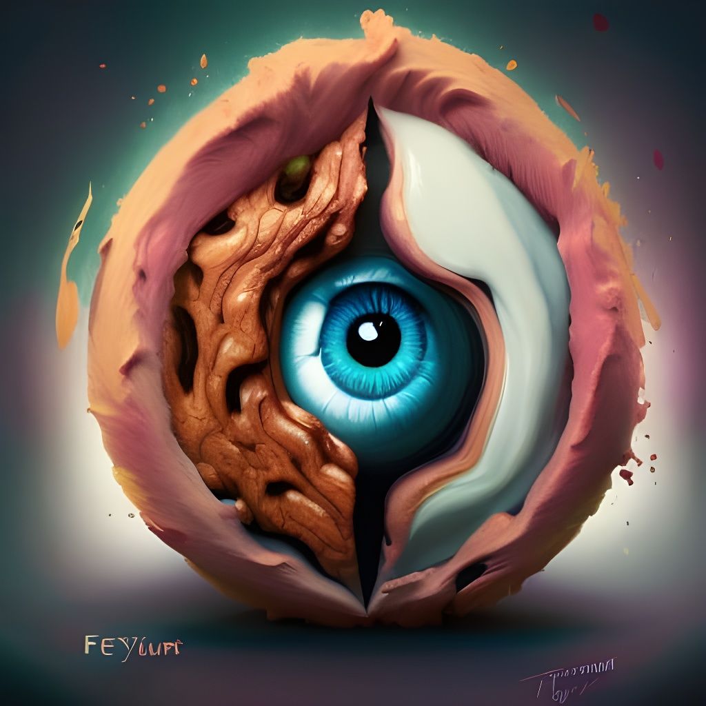 Eye in a walnut
