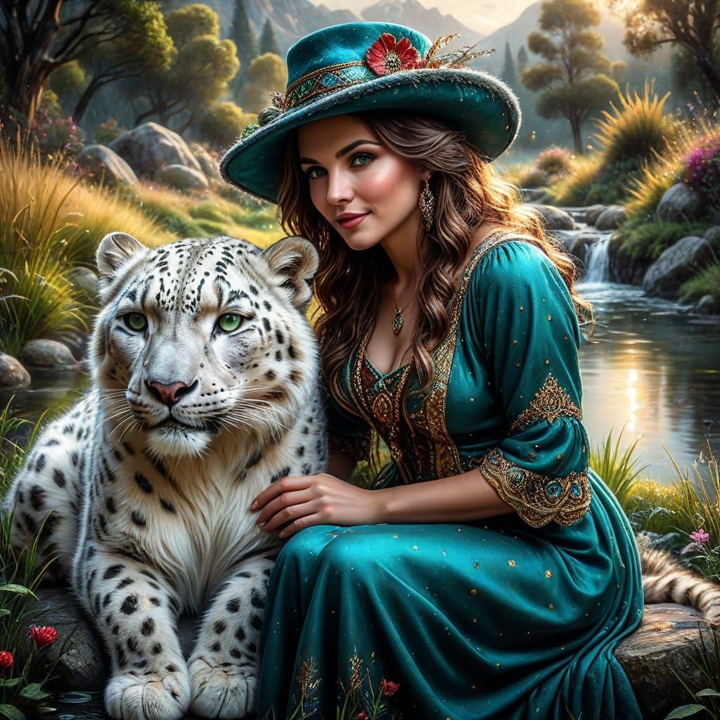 Lady and her companion 😀