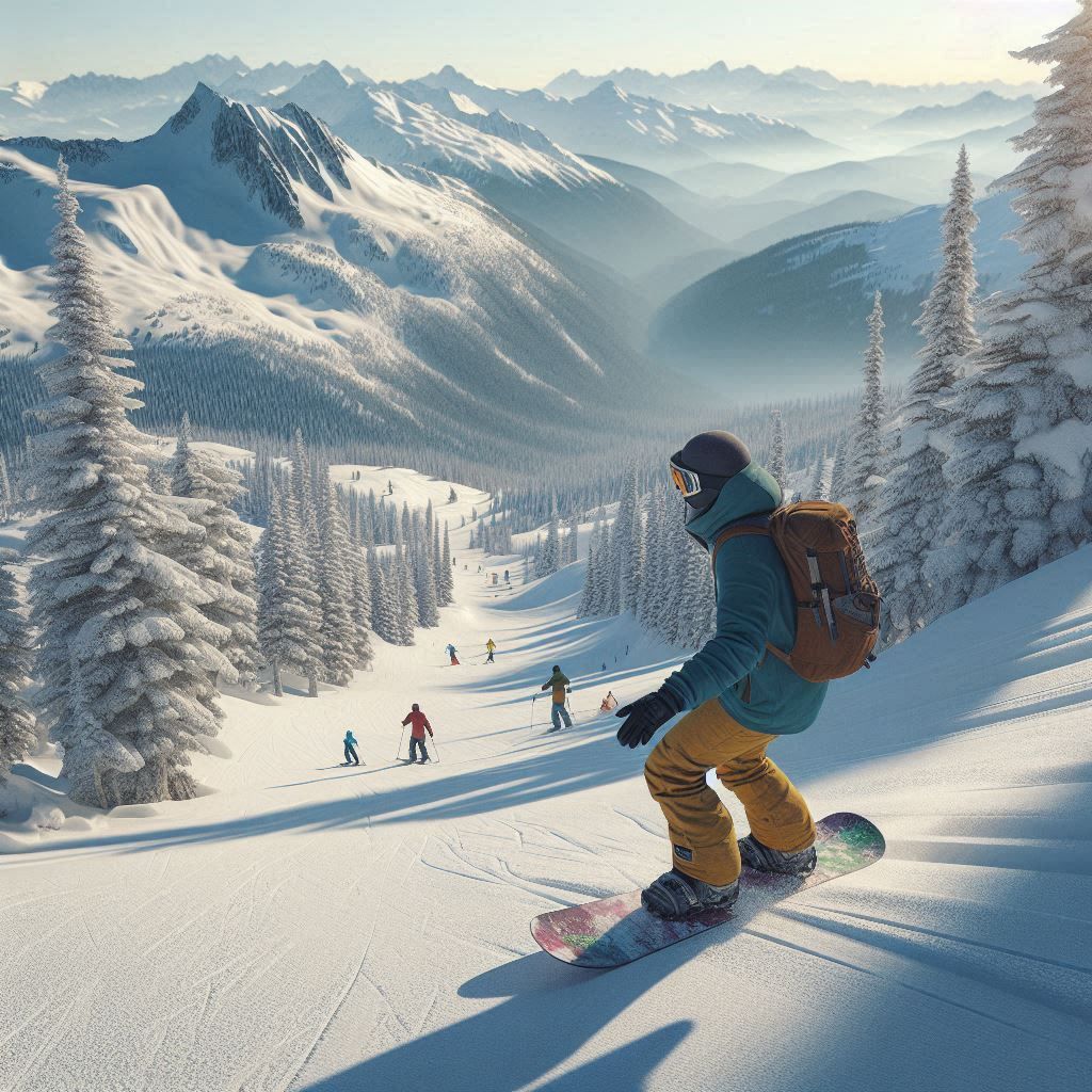 Snowboarding at Whistler, BC