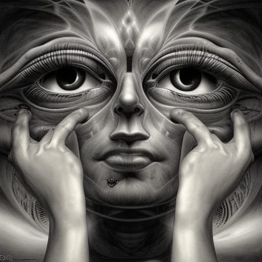 Ornate Automatic Drawing in Hyperrealistic Detail